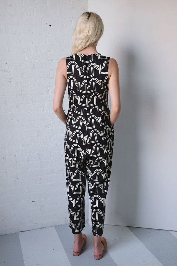 Dusen Dusen Sarah Jumpsuit Black Duo Weave Dusen Dusen Sarah Jumpsuit Black Duo Weave