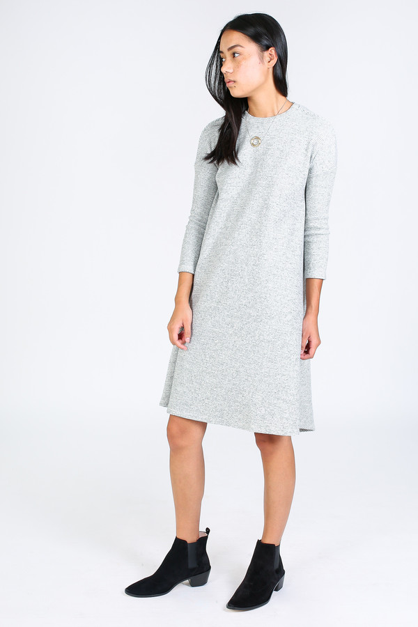 Ursa Minor Fallon dress in oatmeal stripe Ursa Minor Fallon dress in oatmeal stripe