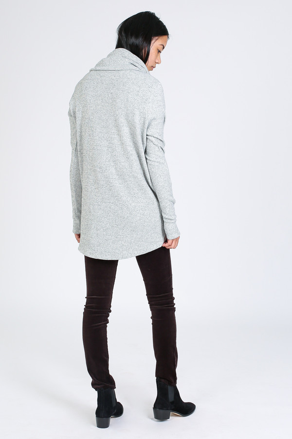 Ursa Minor Tabard cardigan in oatmeal stripe Ursa Minor Tabard cardigan in oatmeal stripe