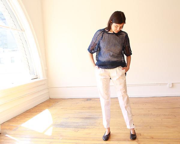 VINTAGE INDIGO NET TEE VINTAGE INDIGO NET TEE