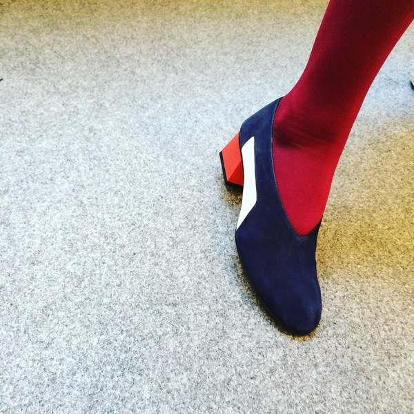 GRAY MATTERS Mildred Patent Blue Pump GRAY MATTERS Mildred Patent Blue Pump