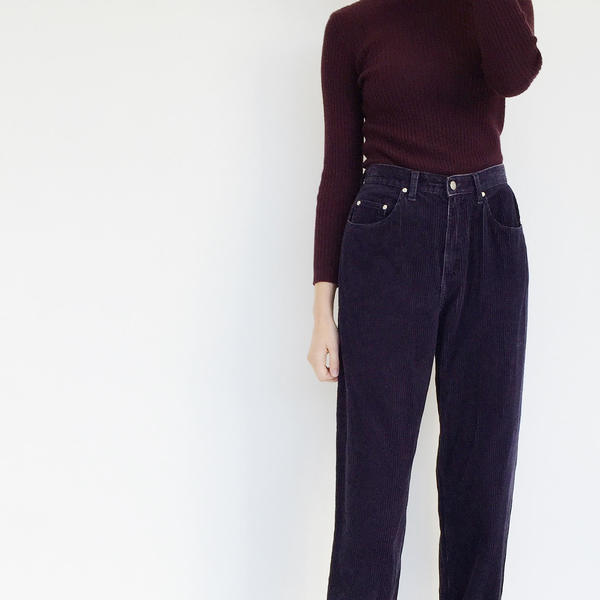 Johan Vintage Eggplant Corduroy Pant Johan Vintage Eggplant Corduroy Pant