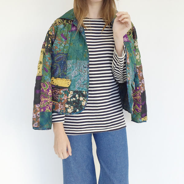 Johan Vintage Quilted Reversible Silk Jacket Johan Vintage Quilted Reversible Silk Jacket