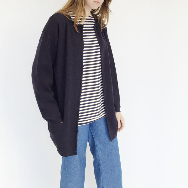 Johan Vintage Navy Wool Cardigan Johan Vintage Navy Wool Cardigan