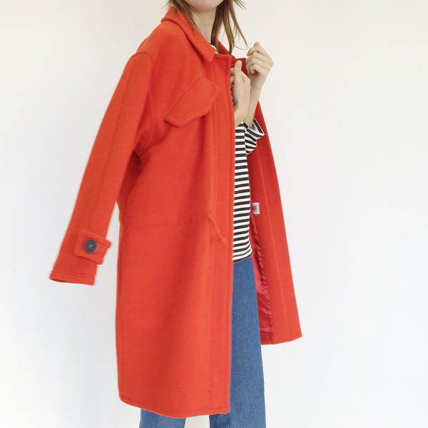 Johan Vintage Oversized Red Wool Coat Johan Vintage Oversized Red Wool Coat