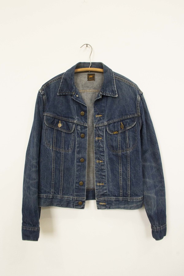VINTAGE LEE DARK DENIM JEAN JACKET VINTAGE LEE DARK DENIM JEAN JACKET