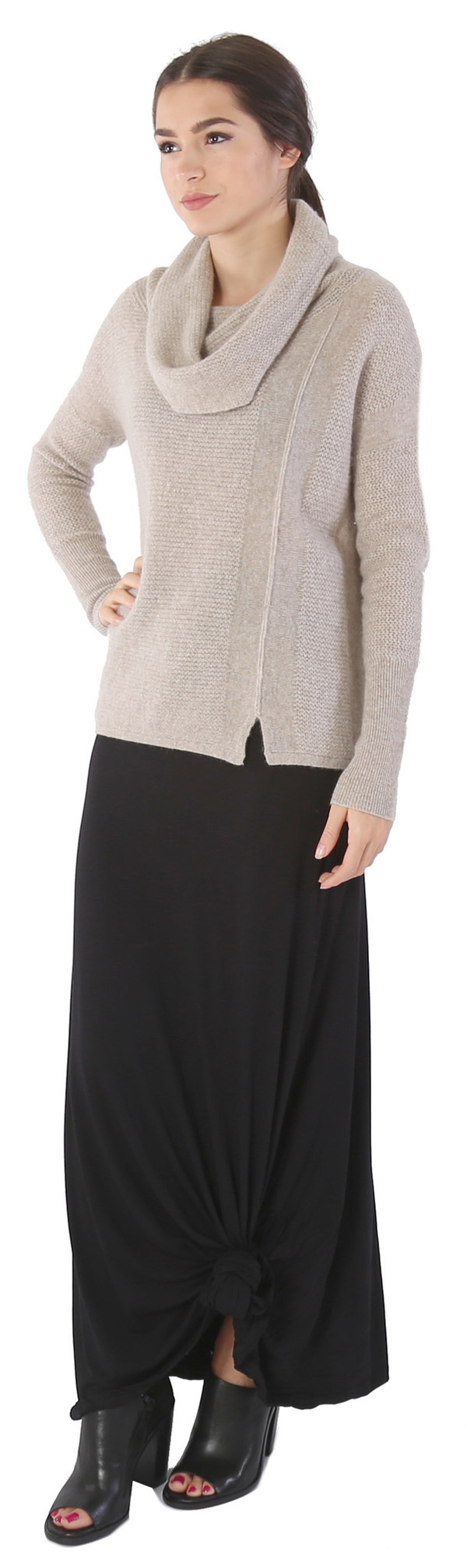 White + Warren Cashmere Rick Rack Funnelneck White + Warren Cashmere Rick Rack Funnelneck