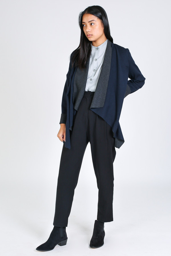Majestic Waterfall cardigan in marine/anthracite Majestic Waterfall cardigan in marine/anthracite