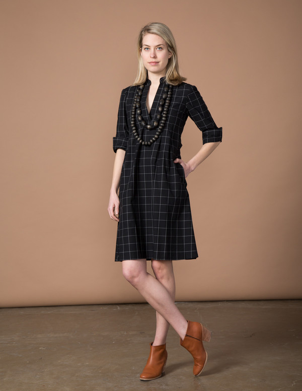 SBJ Austin Ellen Dress - Black Window Pane SBJ Austin Ellen Dress - Black Window Pane