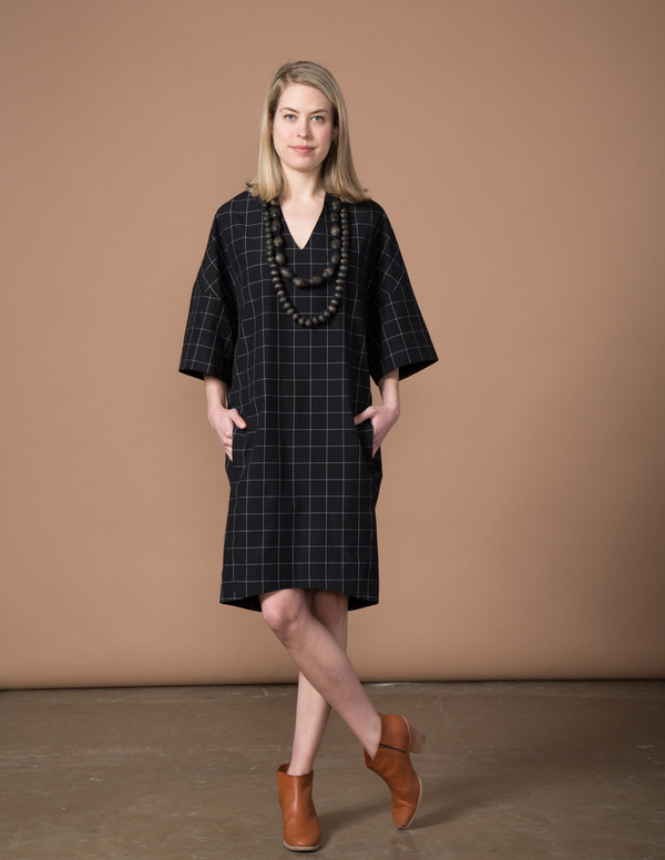 SBJ Austin Sadie Dress - Black Window Pane SBJ Austin Sadie Dress - Black Window Pane