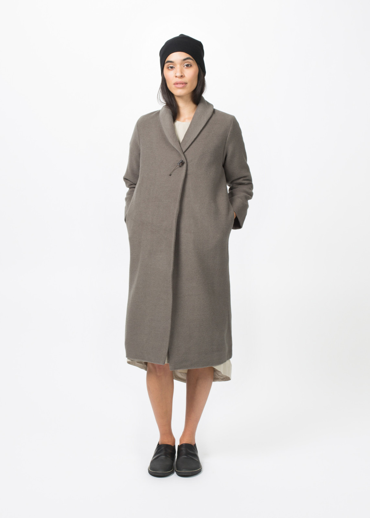 Evam Eva Angora Blend Robe Coat Garmentory