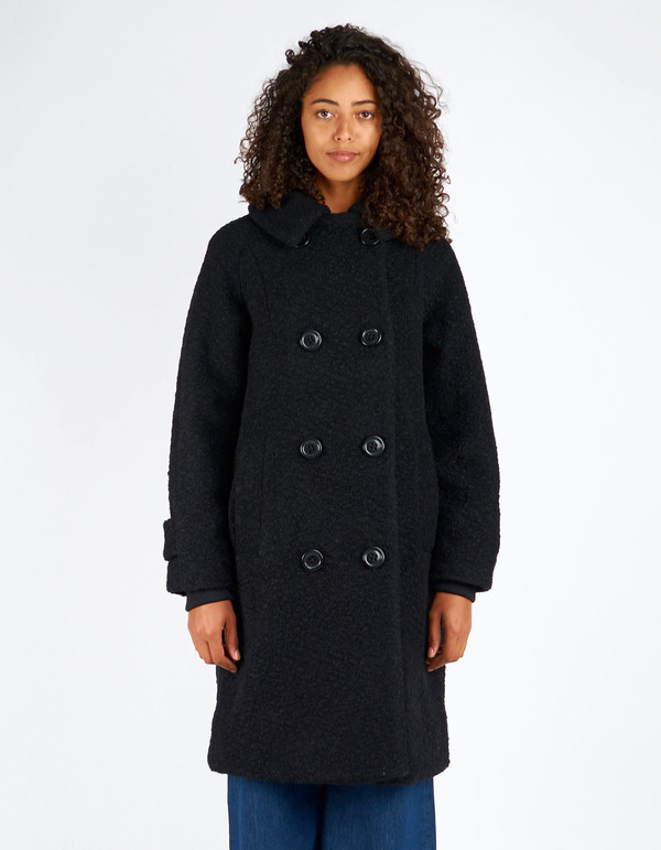 Ganni Fenn Double Breasted Coat Black Ganni Fenn Double Breasted Coat Black