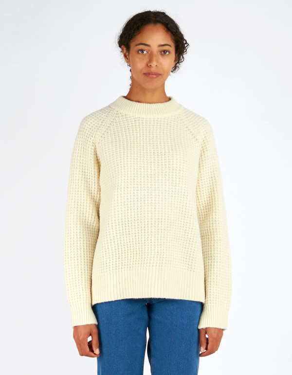 Ganni Hensley Textured Pullover Vanilla Ice Ganni Hensley Textured Pullover Vanilla Ice