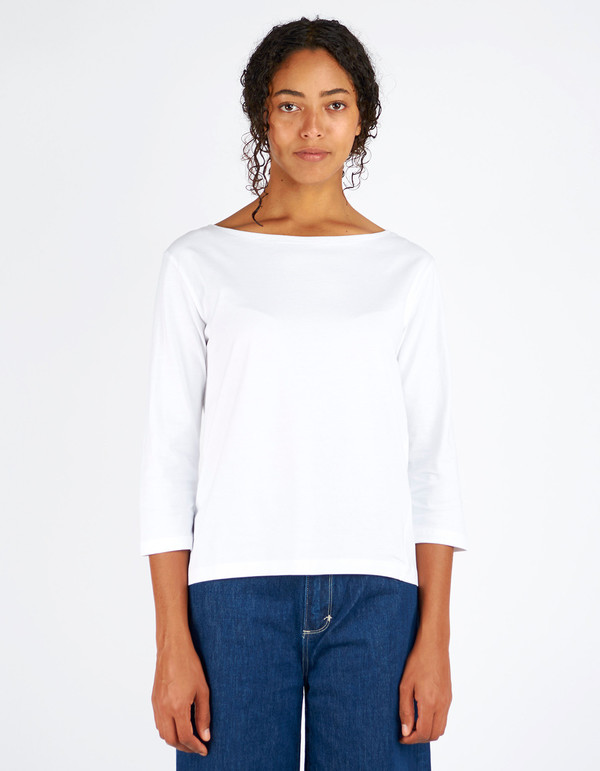 Kowtow Building Block Boat Neck Top White Kowtow Building Block Boat Neck Top White