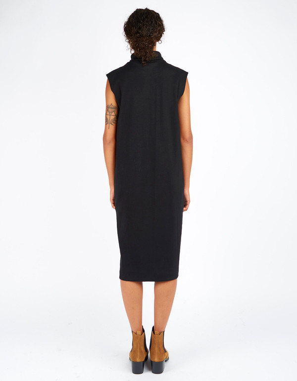 Kowtow Building Block Rib Roll Neck Dress Black Kowtow Building Block Rib Roll Neck Dress Black
