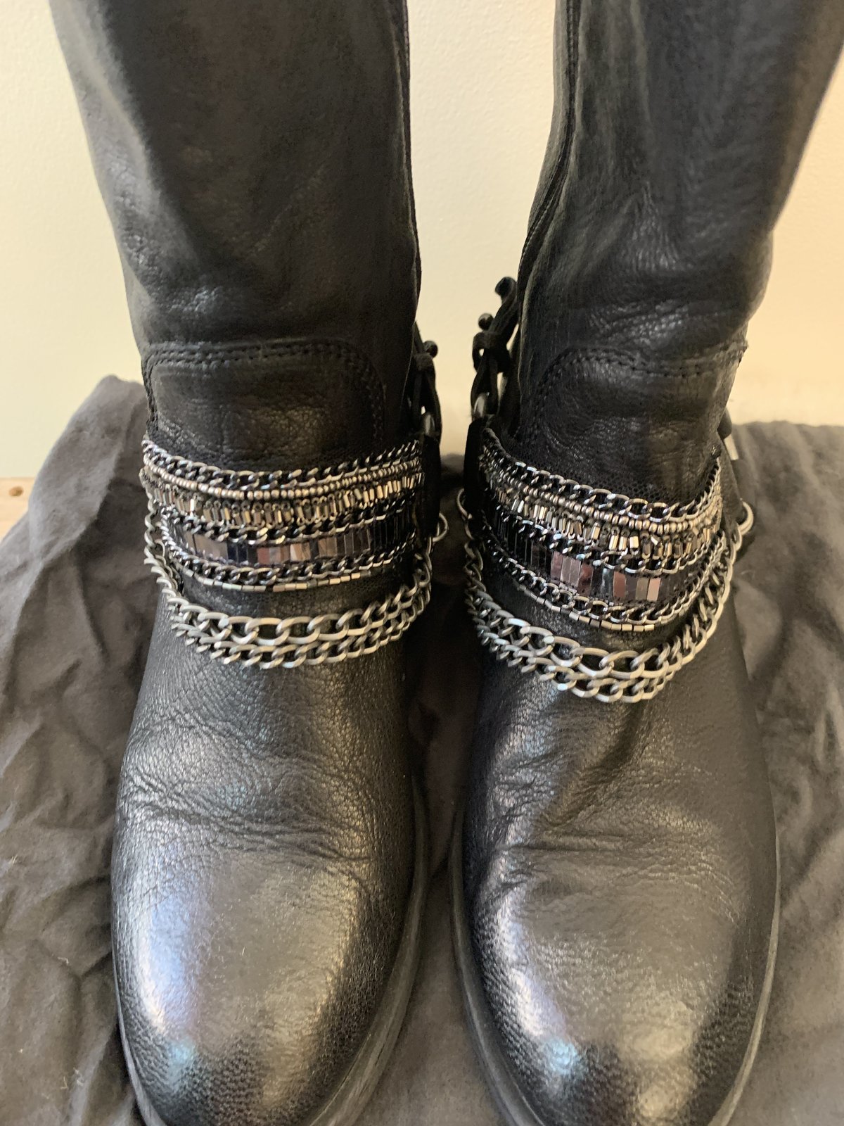 vera wang combat boots