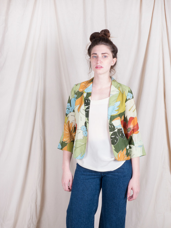 Woods Vintage Foliage Print Blazer Woods Vintage Foliage Print Blazer