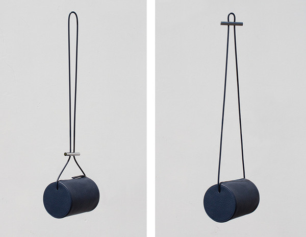 Building Block Cylinder Sling in Navy Building Block Cylinder Sling in Navy