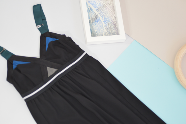 VPL Convexity Breaker Tank: Black with Azure VPL Convexity Breaker Tank: Black with Azure