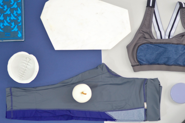 VPL Cortex Bra: Charcoal x Blue Denim VPL Cortex Bra: Charcoal x Blue Denim
