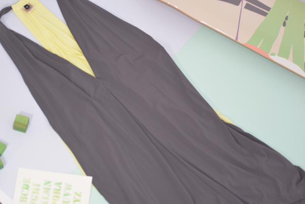 VPL Exertion Dress: Grey x Lemon Lime VPL Exertion Dress: Grey x Lemon Lime