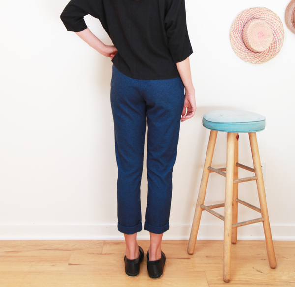 Me & Arrow Cuff Slim Pants Fuzzy Heather Navy Me & Arrow Cuff Slim Pants Fuzzy Heather Navy