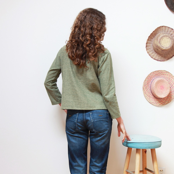 Me & Arrow Fuzzy Basic top - Fuzzy heather Green Me & Arrow Fuzzy Basic top - Fuzzy heather Green
