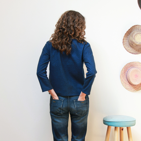 Me & Arrow Fuzzy Basic top - Fuzzy Heather Navy Me & Arrow Fuzzy Basic top - Fuzzy Heather Navy