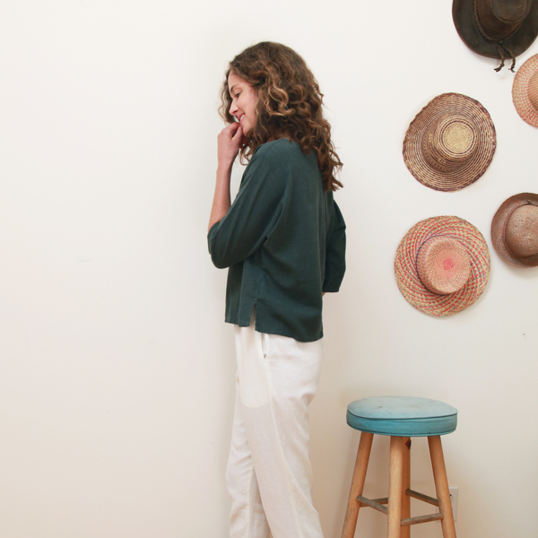 Unknown Dolman 3/4 Sleeve Top Ivy Unknown Dolman 3/4 Sleeve Top Ivy