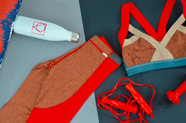 VPL Insertion Bra W: Salmon Marl x Red VPL Insertion Bra W: Salmon Marl x Red
