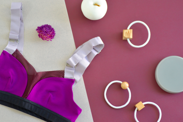 VPL Stripe B Bra "Upcycle": Eggplant Plum VPL Stripe B Bra "Upcycle": Eggplant Plum