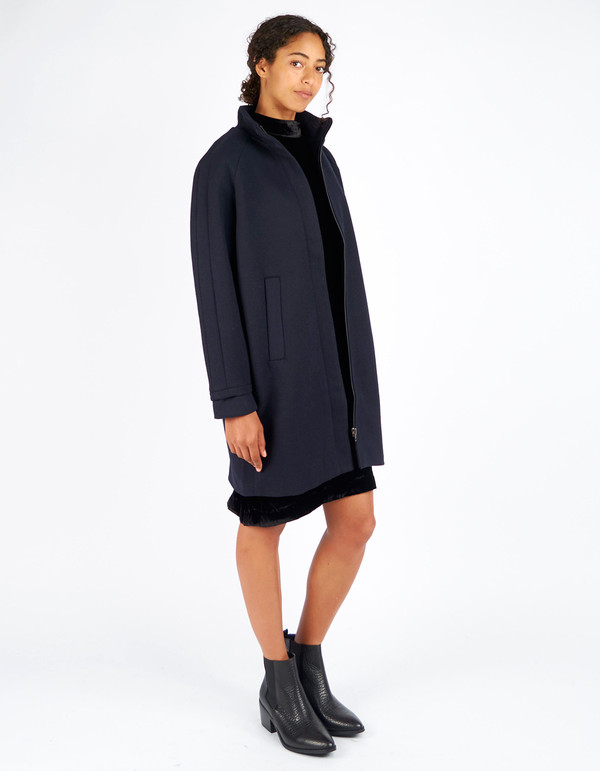 Just Female Blend Coat Dark Blue Just Female Blend Coat Dark Blue