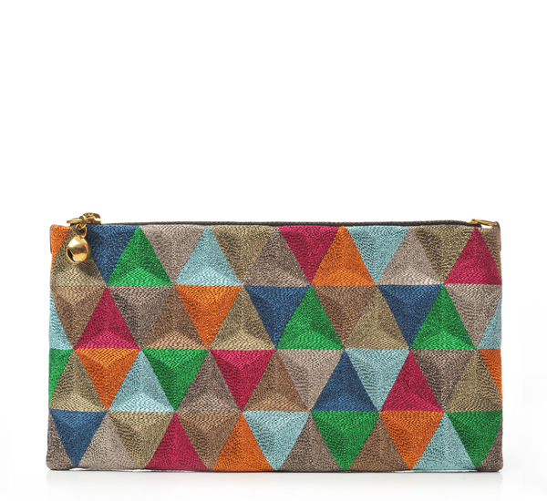 Anne Grand-Clément Multicolor Metallic Rosebud Pouch Anne Grand-Clément Multicolor Metallic Rosebud Pouch