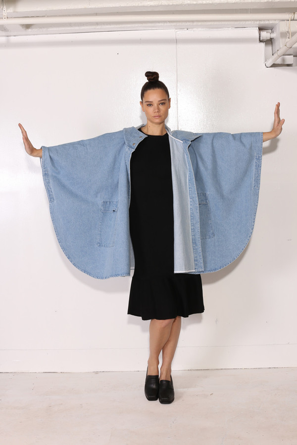 Intentionally Blank BEGONIA CAPE Denim Intentionally Blank BEGONIA CAPE Denim