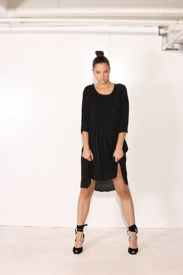 Intentionally Blank CINN BABYDOLL DRESS Black Intentionally Blank CINN BABYDOLL DRESS Black
