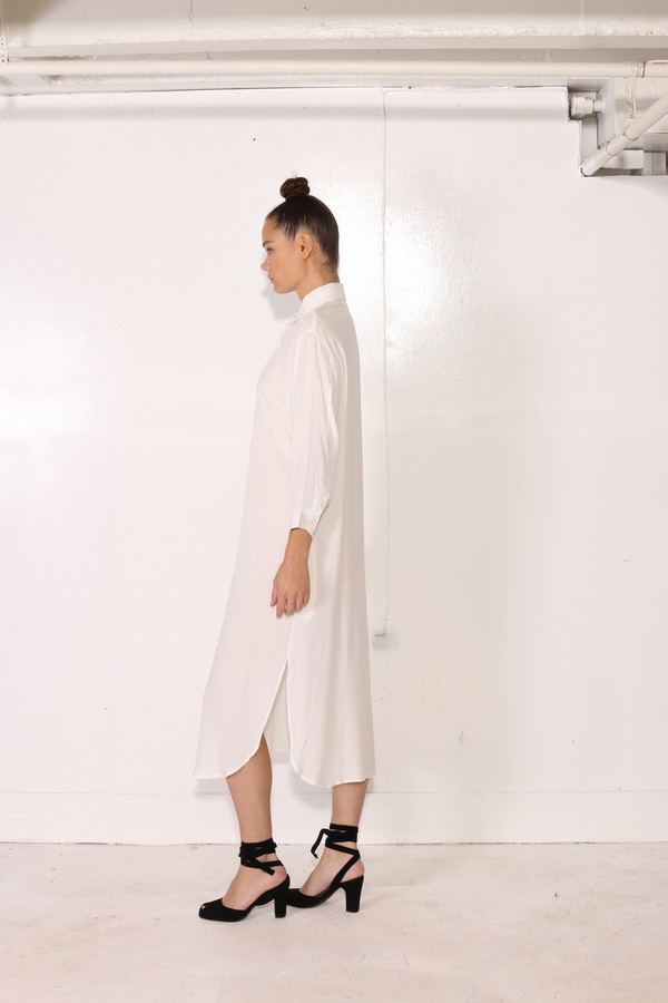 Intentionally Blank LANDIS SHIRT DRESS White Intentionally Blank LANDIS SHIRT DRESS White