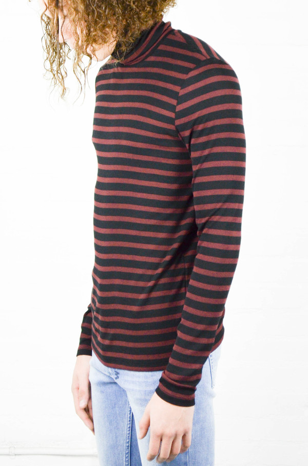 Men's ATM Anthony Thomas Melillo ATM Striped Modal Rib Turtle Neck Men's ATM Anthony Thomas Melillo ATM Striped Modal Rib Turtle Neck