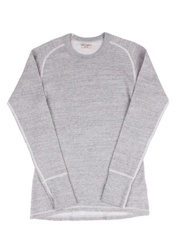 Men's Homespun Raglan Thermal Mid Grey Men's Homespun Raglan Thermal Mid Grey