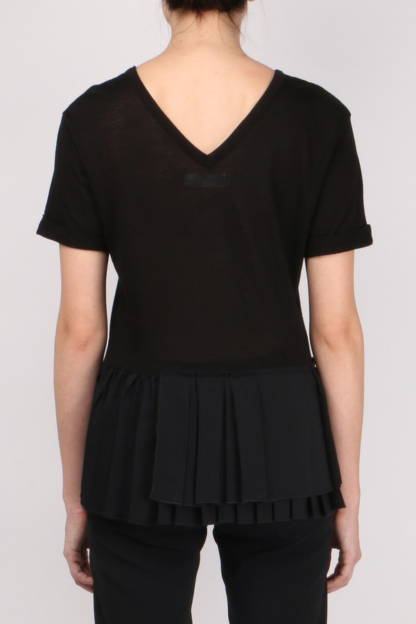 Pomandere Pleated V Back Top Pomandere Pleated V Back Top
