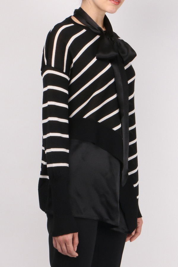 (nude) Striped Flared Sweater (nude) Striped Flared Sweater