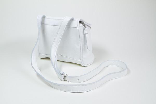 Clyde Camera Bag in White Leather Clyde Camera Bag in White Leather