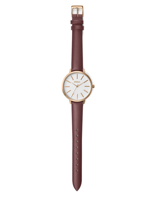 Breda Joule Watch Rose Gold Maroon Breda Joule Watch Rose Gold Maroon