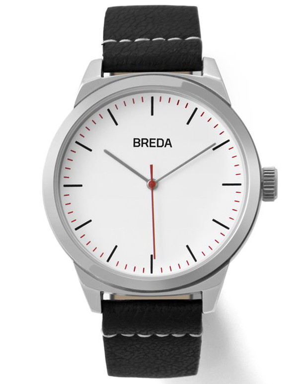 Breda Rand Watch Silver Black Breda Rand Watch Silver Black