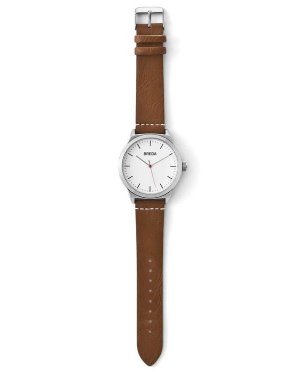 Breda Rand Watch Silver Brown Breda Rand Watch Silver Brown