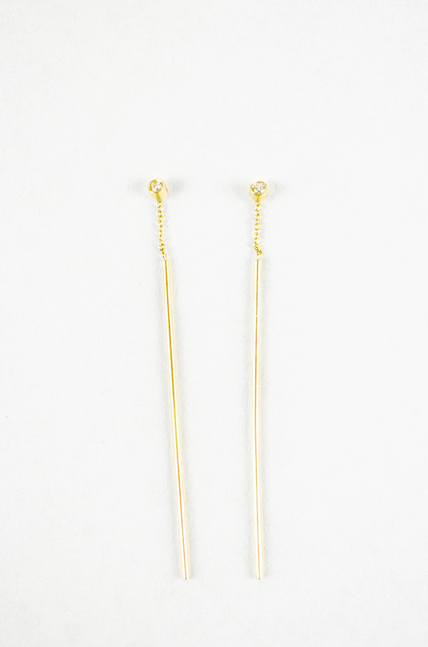 Still House 14k White Diamond Lini Earring Still House 14k White Diamond Lini Earring