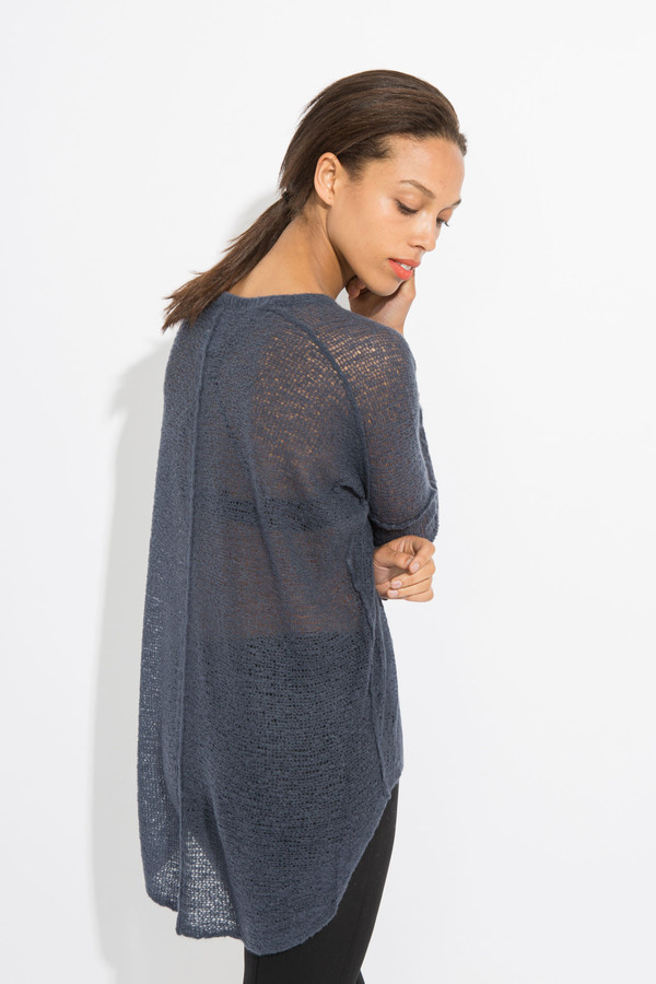 Paychi Guh Sheer Pullover - Ink Blue Paychi Guh Sheer Pullover - Ink Blue