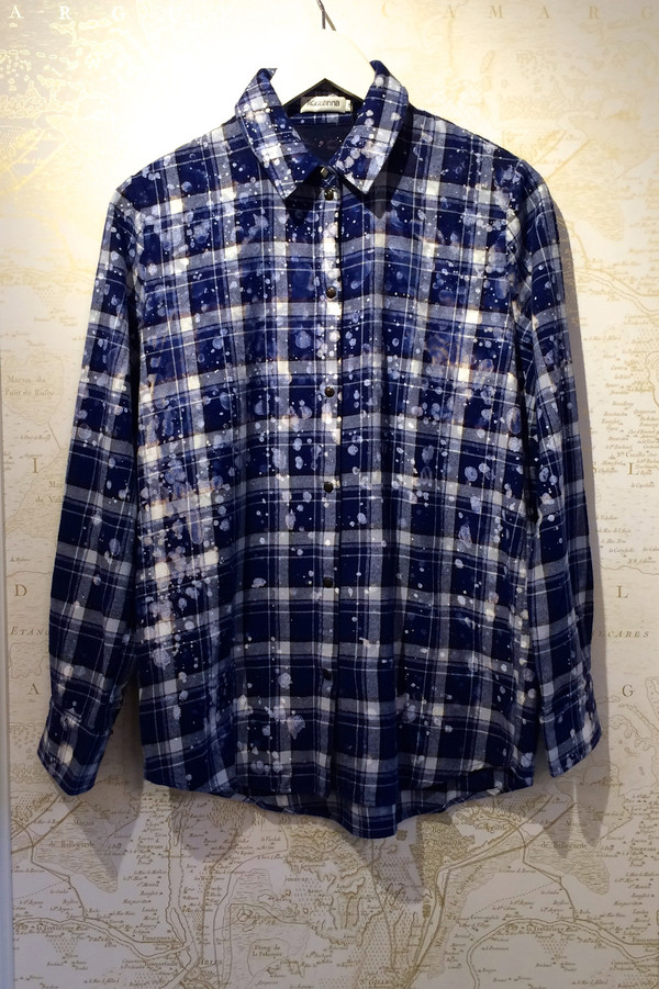 Roseanna Paint Drip 'Harry' Plaid Shirt Roseanna Paint Drip 'Harry' Plaid Shirt
