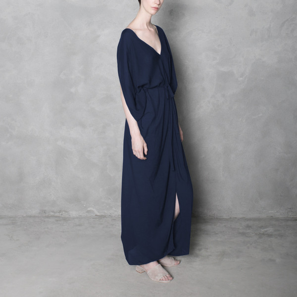 7115 by Szeki Signature Kimono Maxi Dress - Navy 7115 by Szeki Signature Kimono Maxi Dress - Navy