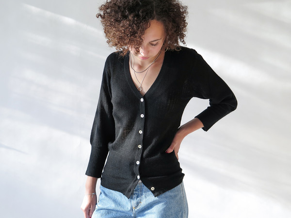 Erica Tanov Pointelle Cardigan Erica Tanov Pointelle Cardigan