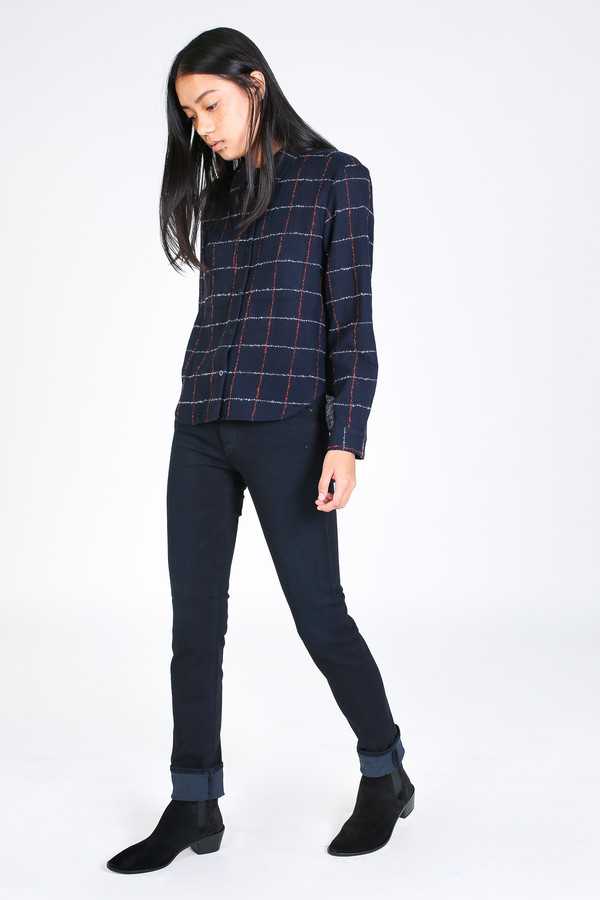 Steven Alan Composition shirt in navy/red plaid Steven Alan Composition shirt in navy/red plaid